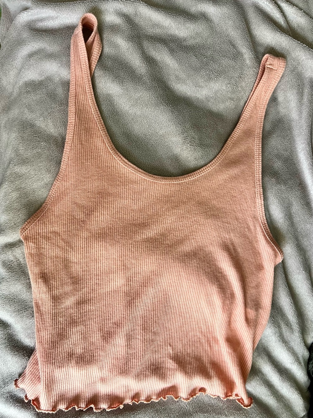 aerie Ribbed Scoop Tank Top - Dusty Rose